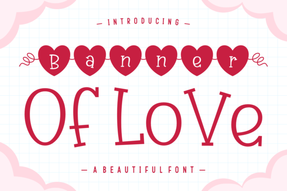 Banner of Love Font: A Romantic Typeface for Campaign Design
