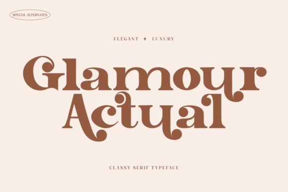 Glamour Actual: A Stylish Typeface for Editorial Design