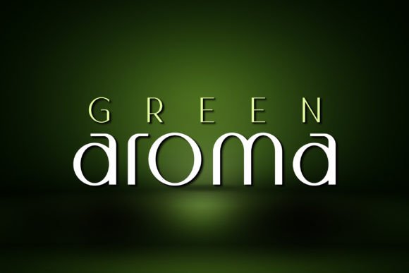 Green Aroma Typeface for Strong Digital Branding
