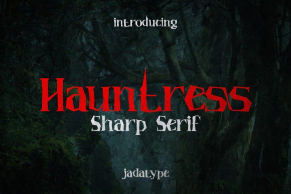 Hauntress: A Stylish Typeface for Moody Design Projects