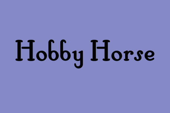 Hobby Horse: A Versatile Serif Typeface for Editorial Design