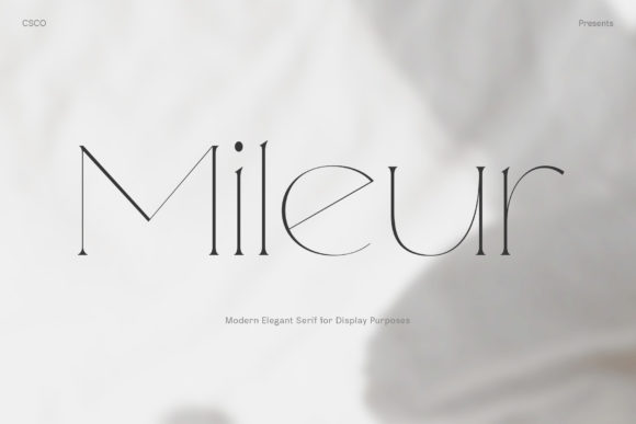 Mileur Font: A Simple Serif for Strong Branding