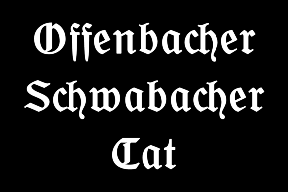 Offenbacher Schwabacher Cat: A Serif Typeface for Editorial Elegance