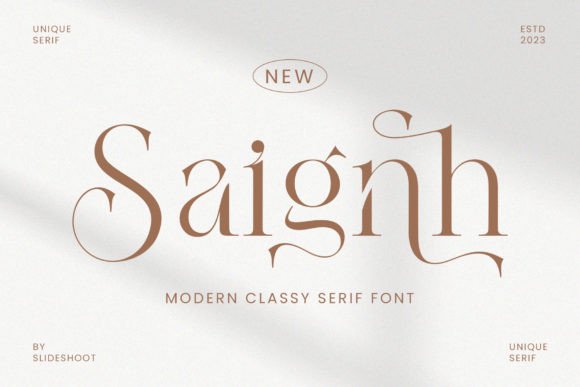 Saignh: A Premium Serif Typeface for Editorial Elegance