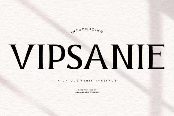 Vipsanie: A Premium Serif Typeface for Editorial Design